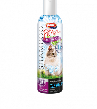 Fit Active Cat - Mink Oil Shampoo - 200ml
Voor zijdezachte glans

Voorziet een zijdezachte glans en bevorderd de vacht kleur. Uw kats vacht zal zacht worden en gemakkelijk te kammen. Speciaal voor katten die meedoen aan show.

Verwijderd verschillende soorten vuil van de vacht. Dankzij de speciale formule droogt de vacht niet uit, zelf niet bij frequent gebruik. De shampoo maakt de vacht extra helder en geeft een mooie glans.