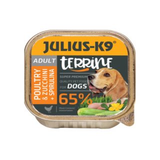 De paté kuipjes zorgen voor een smakelijke maaltijd, zowel als volwaardige voeding of als extra over de hondenbrokken. Verpakt in kuipjes van 150g.