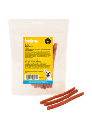 Zachte, ronde Jerky rolls hebben een hoog vleesaandeel van maar liefst 80%. Deze vleessnacks zijn verkrijgbaar in zes smaakvarianten, in 100-300-500g.