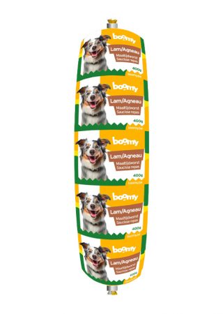 De maaltijdworst met lam biedt een complete, glutenvrije en natuurlijk voeding. Mono-proteïne voor gevoelige honden. Beschikbaar in 400g en 800g