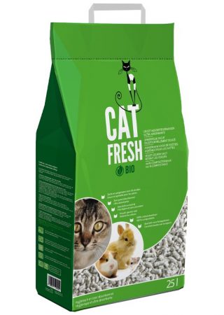 Een milieuvriendelijke kattenbakvulling, gemaakt van 100% gerecycleerde cellulose, die ongewenste geuren effectief neutraliseert.