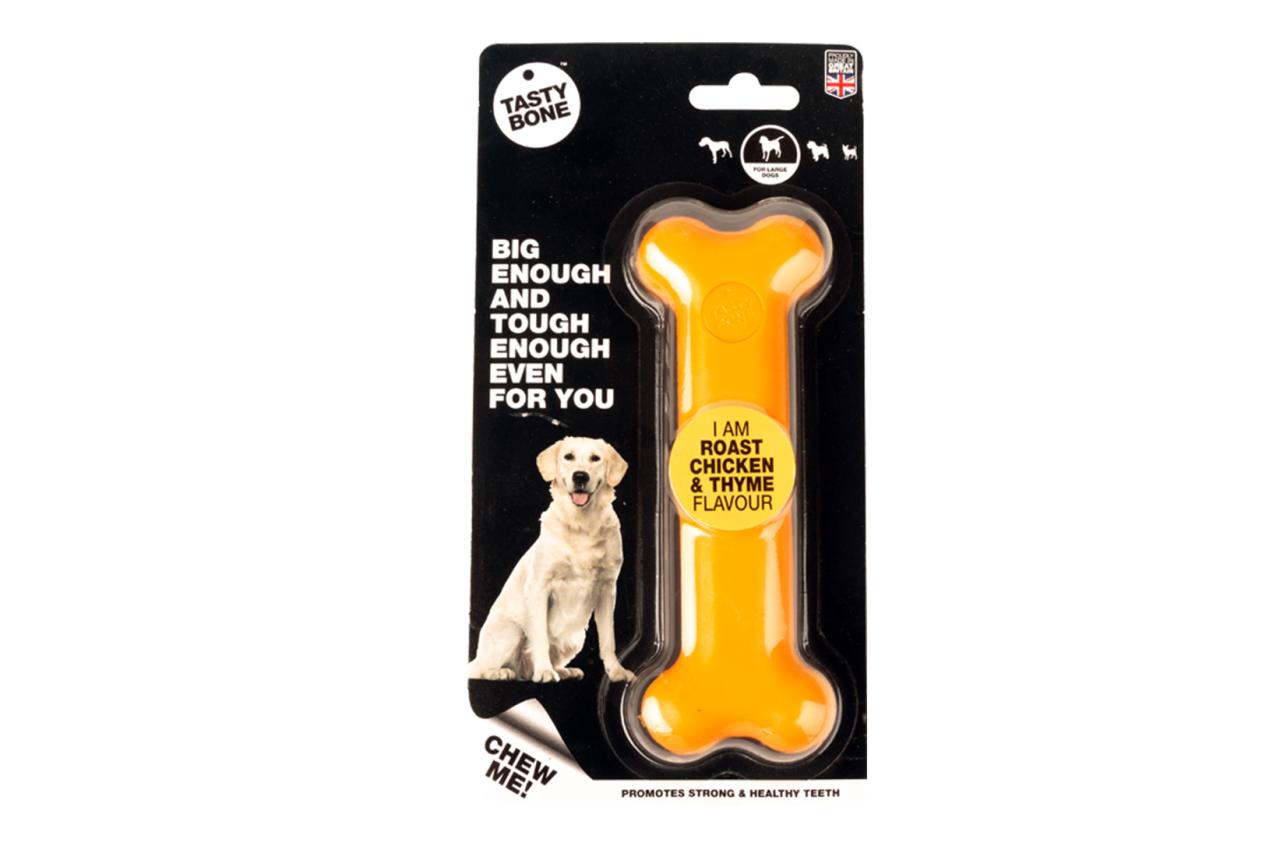 De Tastybone is gemaakt van 100% zuiver nylon en natuurlijke aroma's. Een extreem hard bot geschikt voor uren kauwplezier!