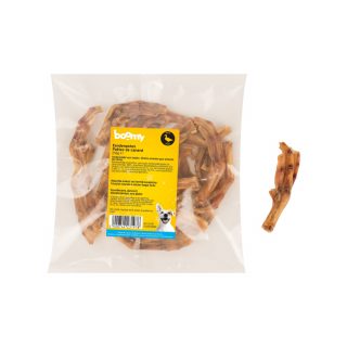 De eendenpoten zijn een smakelijke en 100% natuurlijke snack. Geschikt voor alle leeftijden en hondenrassen. Verpakt in een handige 250g verpakking!