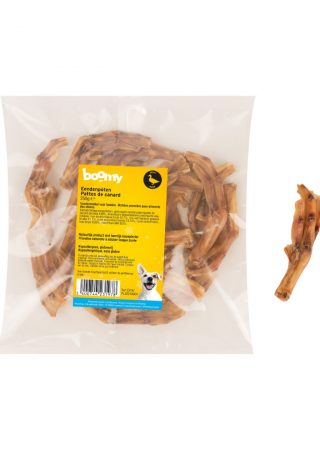 De eendenpoten zijn een smakelijke en 100% natuurlijke snack. Geschikt voor alle leeftijden en hondenrassen. Verpakt in een handige 250g verpakking!