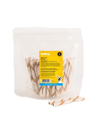 De spirelli is een smakelijke en stevige kauwsnack van 13 cm lang en combineren natuurlijke runderhuid met zoete aardappel. Verkrijgbaar in 100g of 500g.