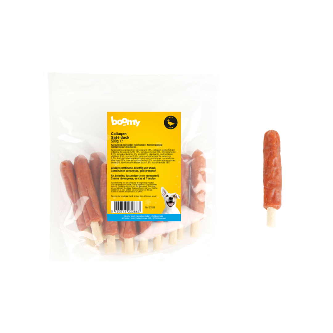 De duck sausage combineren de stevige textuur van runderhuid met een worstomhulsel van maar liefst 62,7% eendenvlees. Voor alle middelgrote honden.