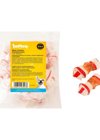 Deze Beef & Chicken knotted Bones zijn een heerlijke combinatie van runderhuid en kip. Geschikt voor alle kleine tot middelgrote hondenrassen.