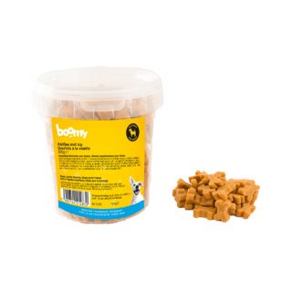 Deze zachte kluifjes met kip zijn geschikt voor honden van alle rassen en leeftijden. Verpakt in een handig hersluitbaar emmertje van 500g.