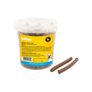 Deze zachte rolletjes van 11cm met lamsmaak zijn de perfecte beloning voor jouw hond. Verpakt in een handige hersluitbare emmer van 800g.