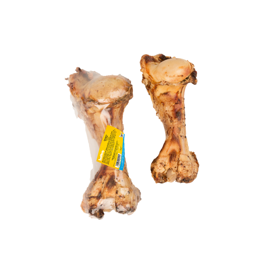 Het dinobot is een imposant, natuurlijk runderbot van ong 30cm en 1,2kg zwaar. Een robuuste snack voor middelgrote tot grote hondenrassen.