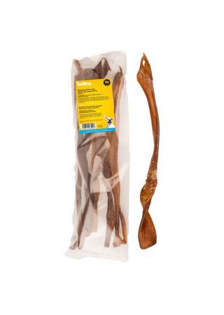 De paardenhuid sticks van 40-50cm zijn de perfecte kauwsnacks voor middelgrote tot grote hondenrassen. Verpakt in hersluitbare verpakking van 250g.