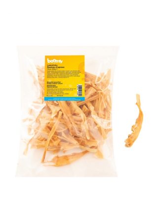 De 100% natuurlijke lamskophuid is de perfecte kauwsnack! Met een lengte van 15cm zijn deze smalle reepjes geschikt voor alle middelgrote tot grote rassen.