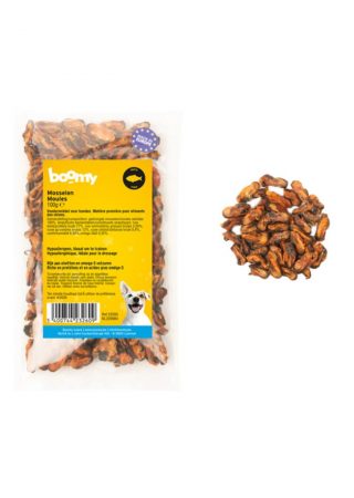 Deze gedroogde mosselen zijn een kleine maar sterk ruikende snack voor honden. Perfect voor op de hondenschool of gewoon als smakelijk tussendoortje.