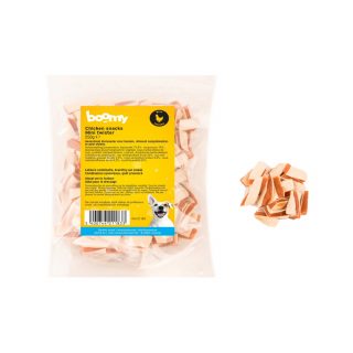 De mini twister is een kleine, zachte snacks van ongeveer 2 cm lang, perfect als snel tussendoortje of beloning tijdens het trainen. Lekker kip & vis smaak!