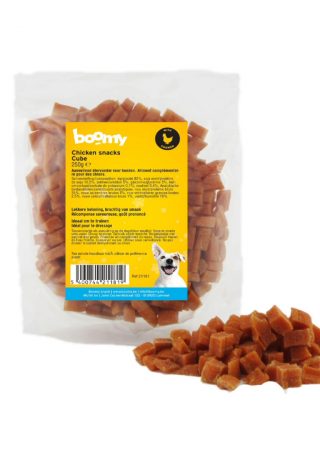 Deze zachte, malse kipblokjes van ongeveer 6 tot 7 mm zijn ideaal als beloning tijdens hondentraining of als snel tussendoortje.