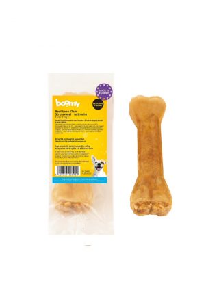De Beef Bone kluiven zijn verkrijgbaar in 2 smaken: Struisvogel of Bullepees/Pens. Maak de keuze uit kluiven van 12cm of 17cm.