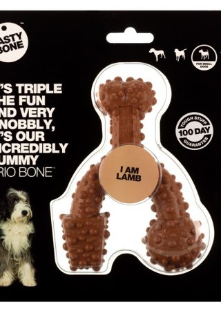 De Trio Bone is gemaakt van 100% zuiver nylon en natuurlijke aroma's. Een extreem hard bot geschikt voor uren kauwplezier! Met natuurlijke aroma van lam.